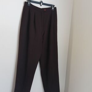 Unbranded Trousers Women 10 Burgundy Career Wardrobe Academia Elegant Church Y2K